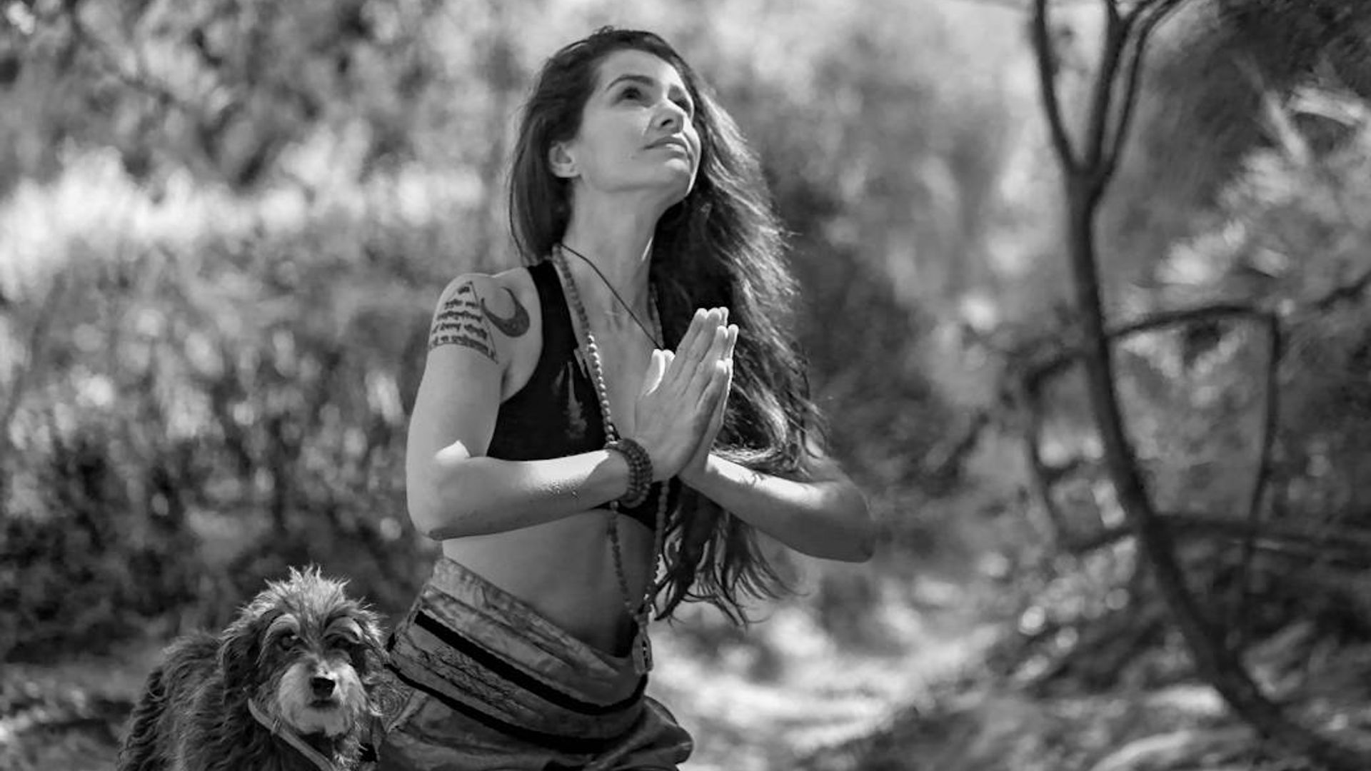 Silhouette of a person in a calm, focused yoga pose.